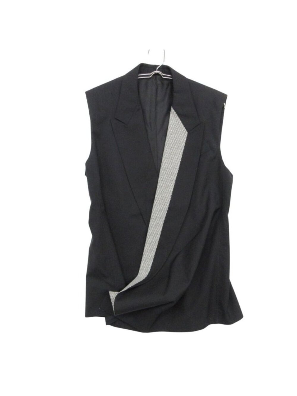 Louis Vuitton Vest Tie Detail Sleeveless Wrap Blazer Tailored Black